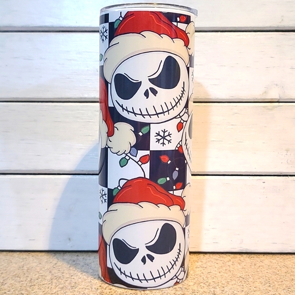 Nightmare Before Christmas Tumbler - Jack w Santa Hat NWT - Picture 1 of 4